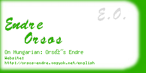 endre orsos business card